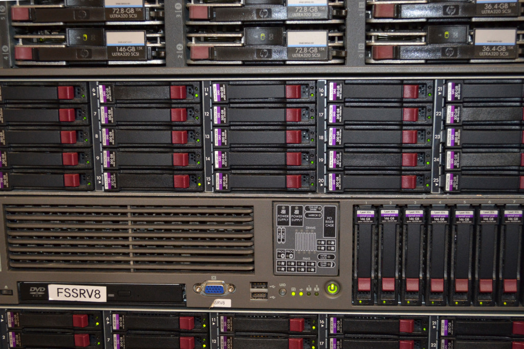 One of Fieldston's massive server towers. Photo by David Fishman