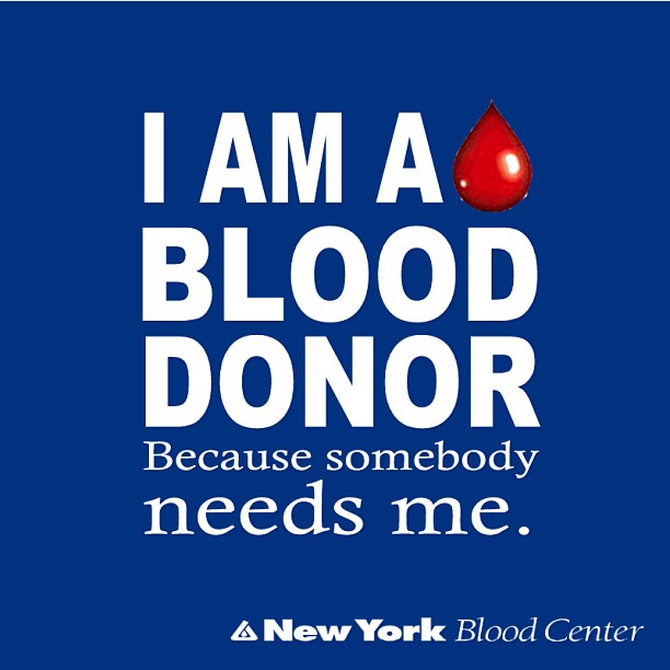 Photo acquired from the New York Blood Center Instagram.
